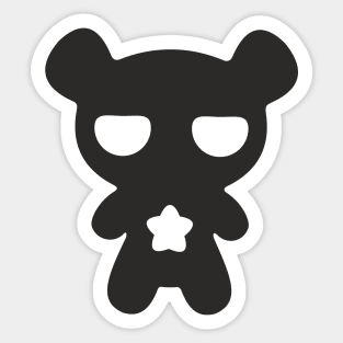 Lazy Bear B&W Sticker